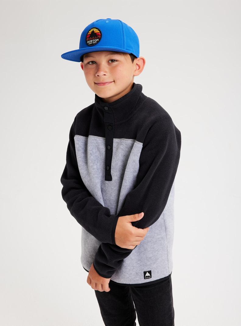 Burton Spark Fleece Detske Čierne Siva | 08917-WFMK
