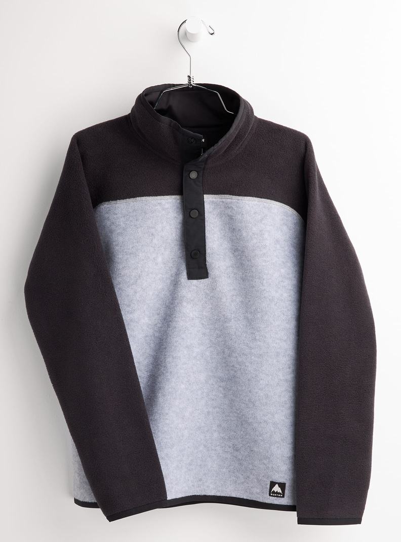 Burton Spark Fleece Detske Čierne Siva | 08917-WFMK