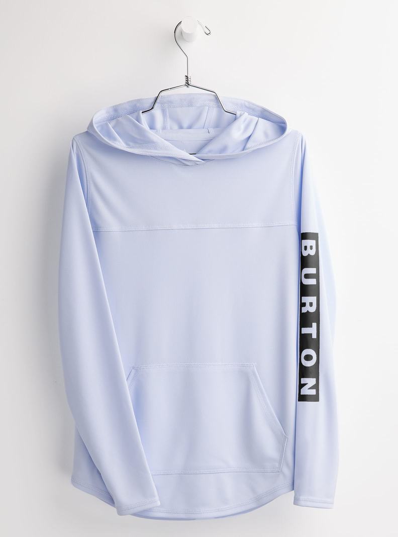 Burton Spurway Tech S Kapucňou Long Sleeve Tričko Detske Biele | 49127-SCTW