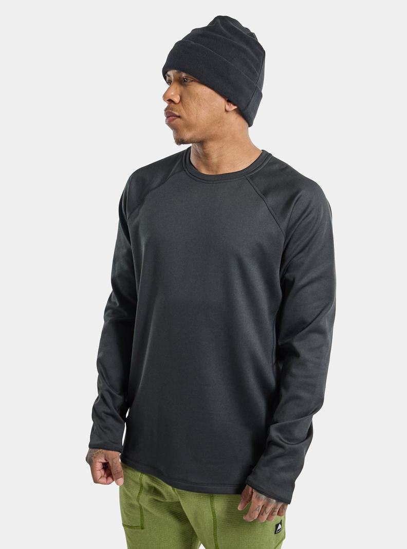 Burton Stockrun Crew Fleece Panske Čierne | 89732-KFHM