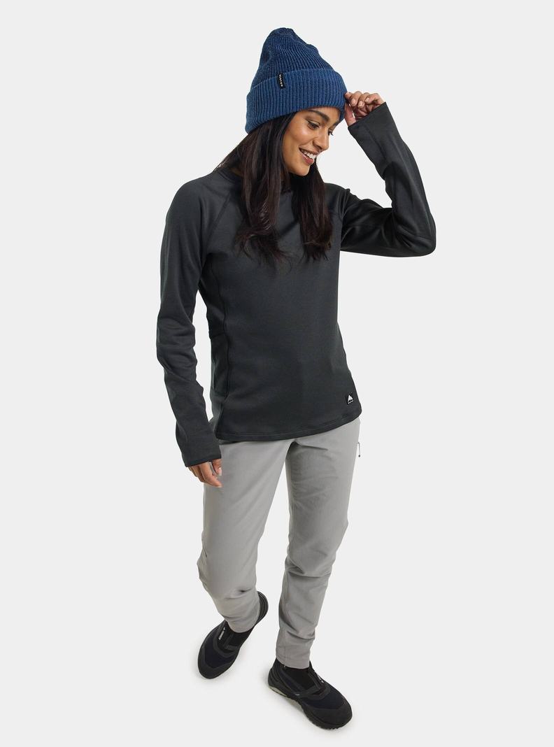Burton Stockrun Crewneck Fleece Mikina Damske Čierne | 65839-FIHN