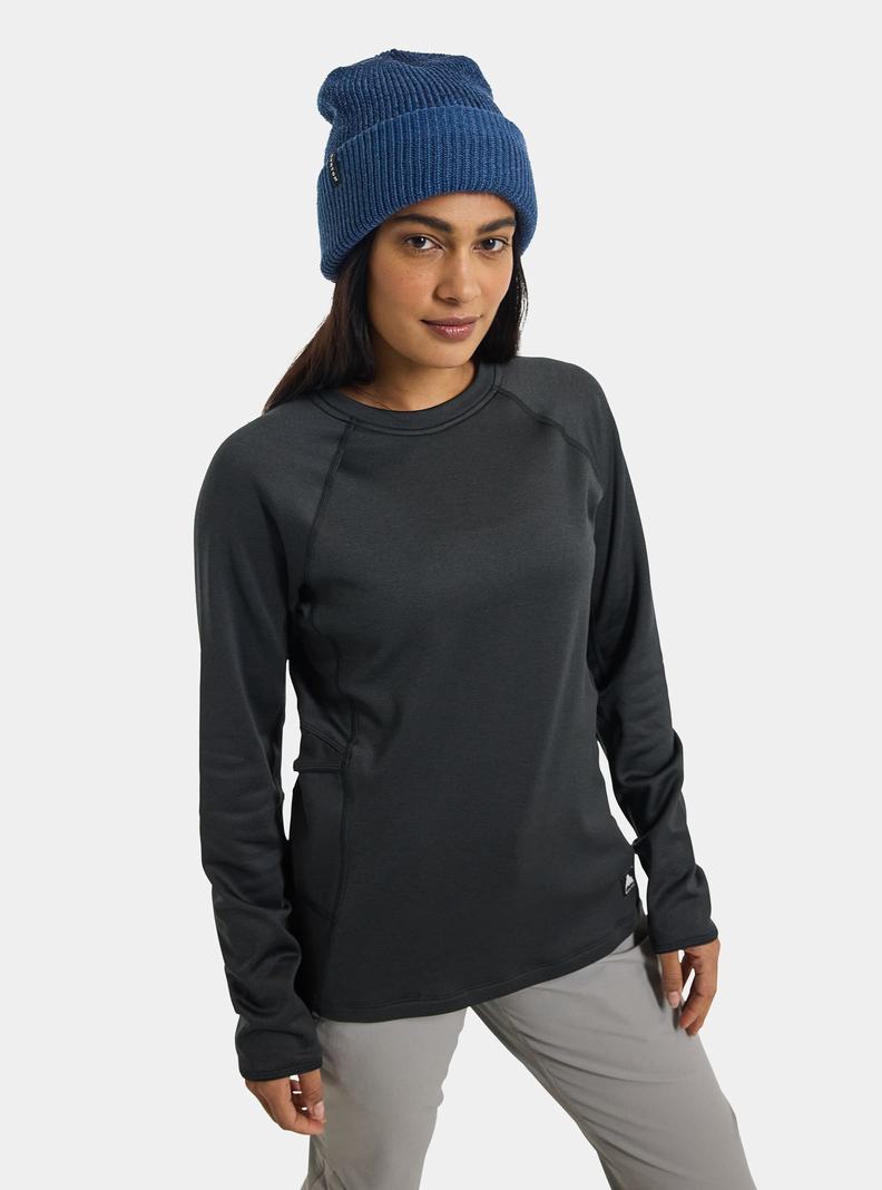 Burton Stockrun Crewneck Fleece Mikina Damske Čierne | 65839-FIHN