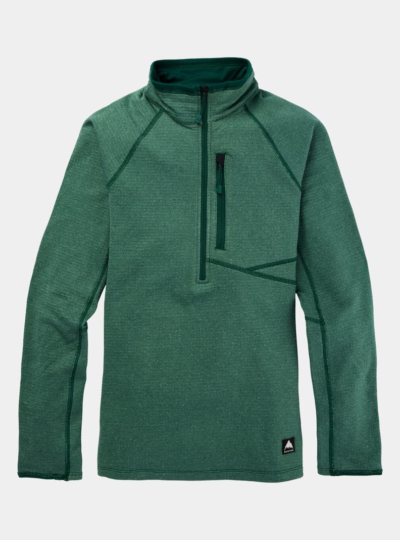 Burton Stockrun Grid Half-Zip Fleece Damske Hnede | 97203-PKOF