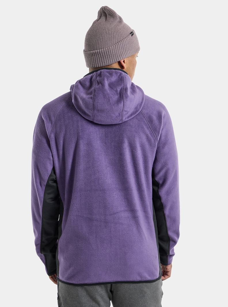 Burton Stockrun Warmest S Kapucňou Full-Zip Fleece Panske Nachový Čierne | 20584-KYSM