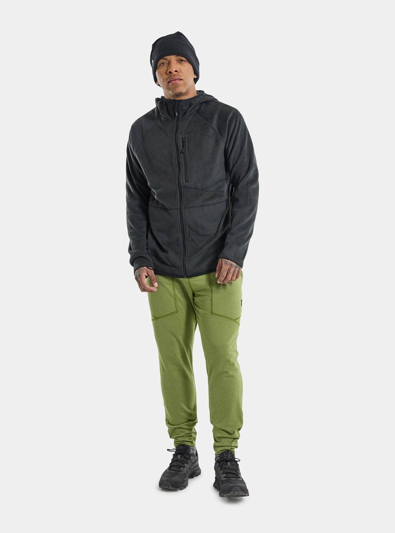 Burton Stockrun Warmest S Kapucňou Full-Zip Fleece Panske Čierne | 28679-ISYF