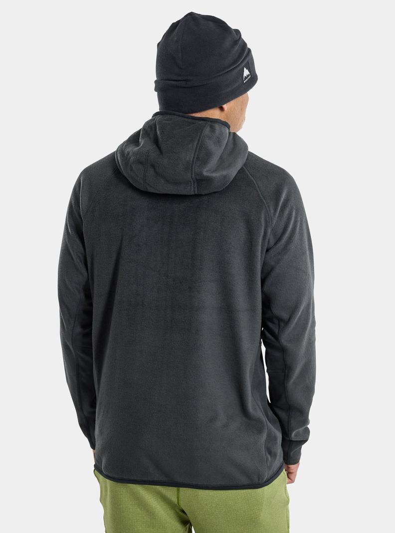 Burton Stockrun Warmest S Kapucňou Full-Zip Fleece Panske Čierne | 28679-ISYF