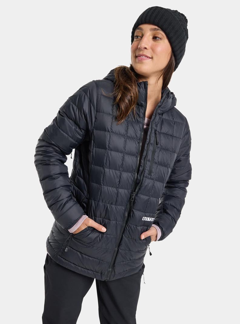 Burton Stredne-Heat S Kapucňou Down Insulated Zimní Bunda Damske Čierne | 78093-UEGH