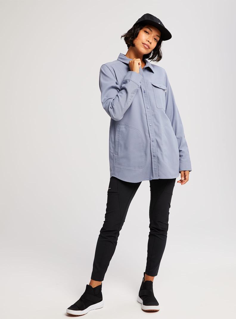 Burton Stretch Grace Performance Flannel Košele Damske Siva | 23641-KCOG