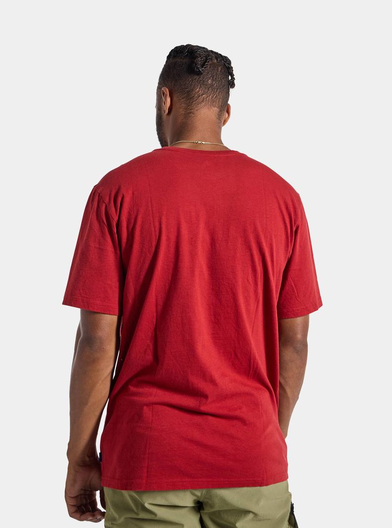 Burton Underhill Kratke Sleeve Tričko Panske Červené | 37860-ARWK