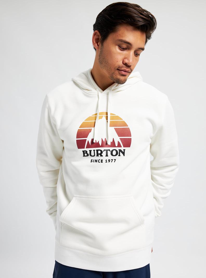 Burton Underhill Pullover Mikina Panske Biele | 85629-QDNS