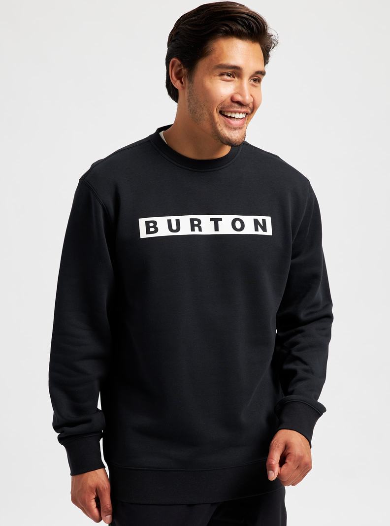 Burton Vault Crew Mikina Panske Čierne | 04751-OEUV