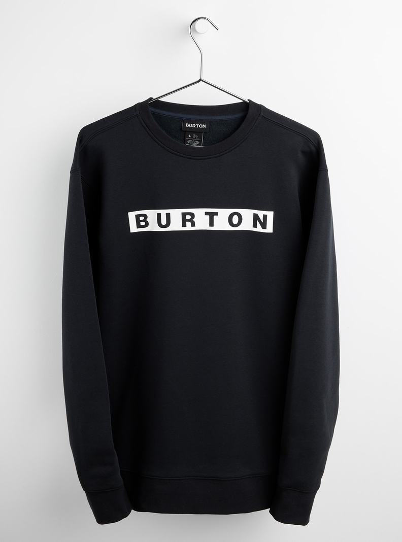 Burton Vault Crew Mikina Panske Čierne | 04751-OEUV