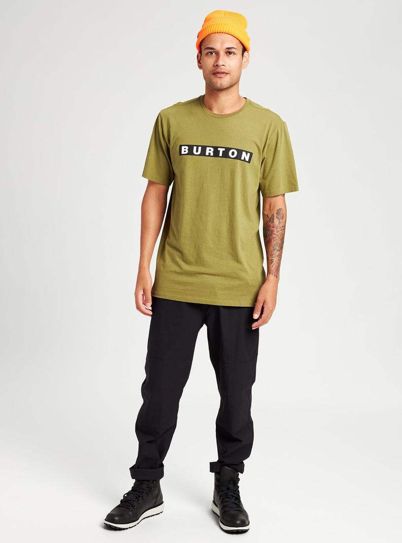 Burton Vault Kratke Sleeve Tričko Panske Olivovo Zelená | 37409-ISQD