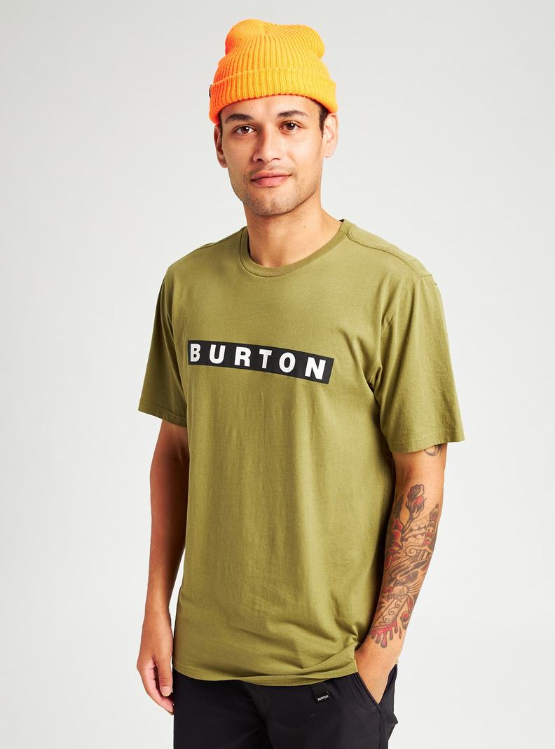 Burton Vault Kratke Sleeve Tričko Panske Olivovo Zelená | 37409-ISQD