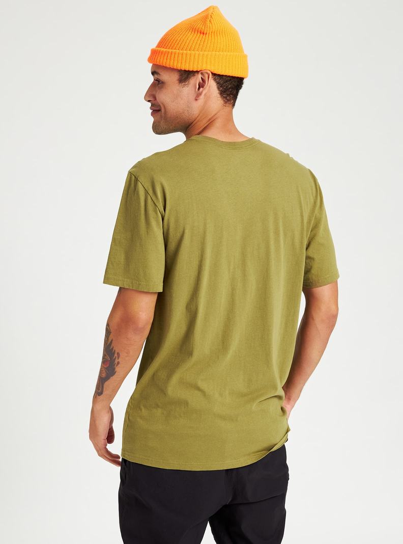 Burton Vault Kratke Sleeve Tričko Panske Olivovo Zelená | 37409-ISQD