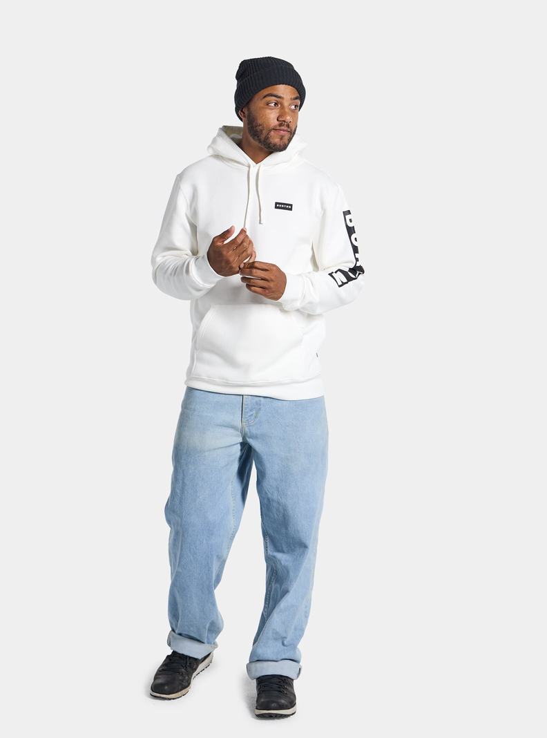 Burton Vault Pullover Mikina Panske Biele | 35768-YSAE
