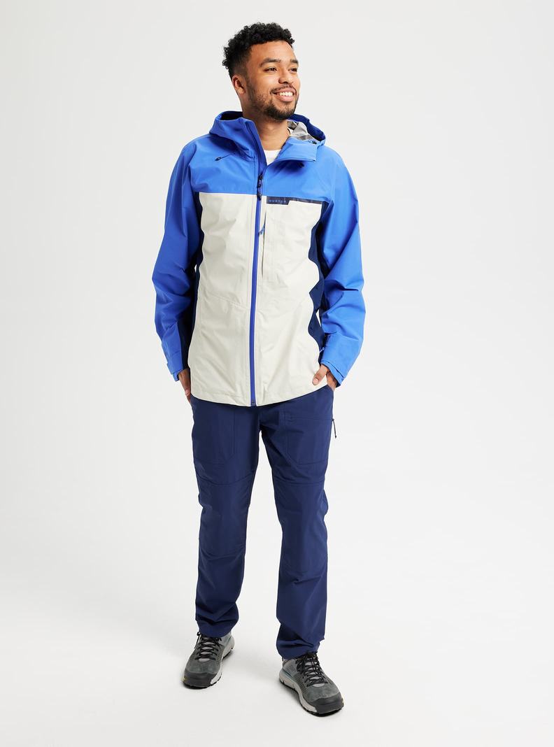 Burton Veridry GORE-TEX 2L Rain Zimní Bunda Panske Modre Strieborne Zelene | 04391-IULR