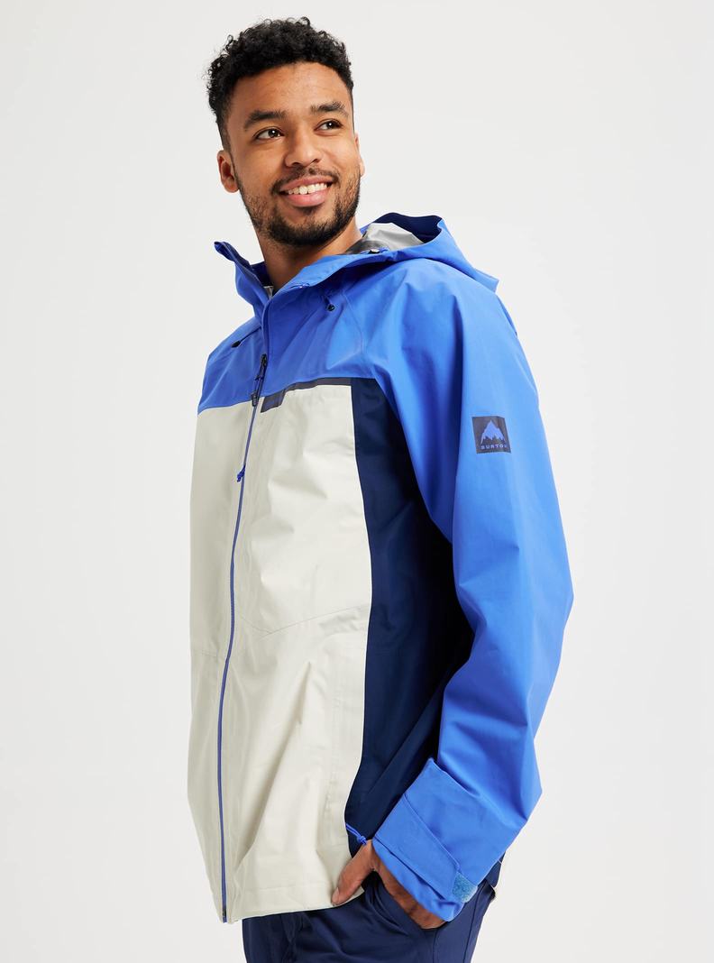 Burton Veridry GORE-TEX 2L Rain Zimní Bunda Panske Modre Strieborne Zelene | 04391-IULR