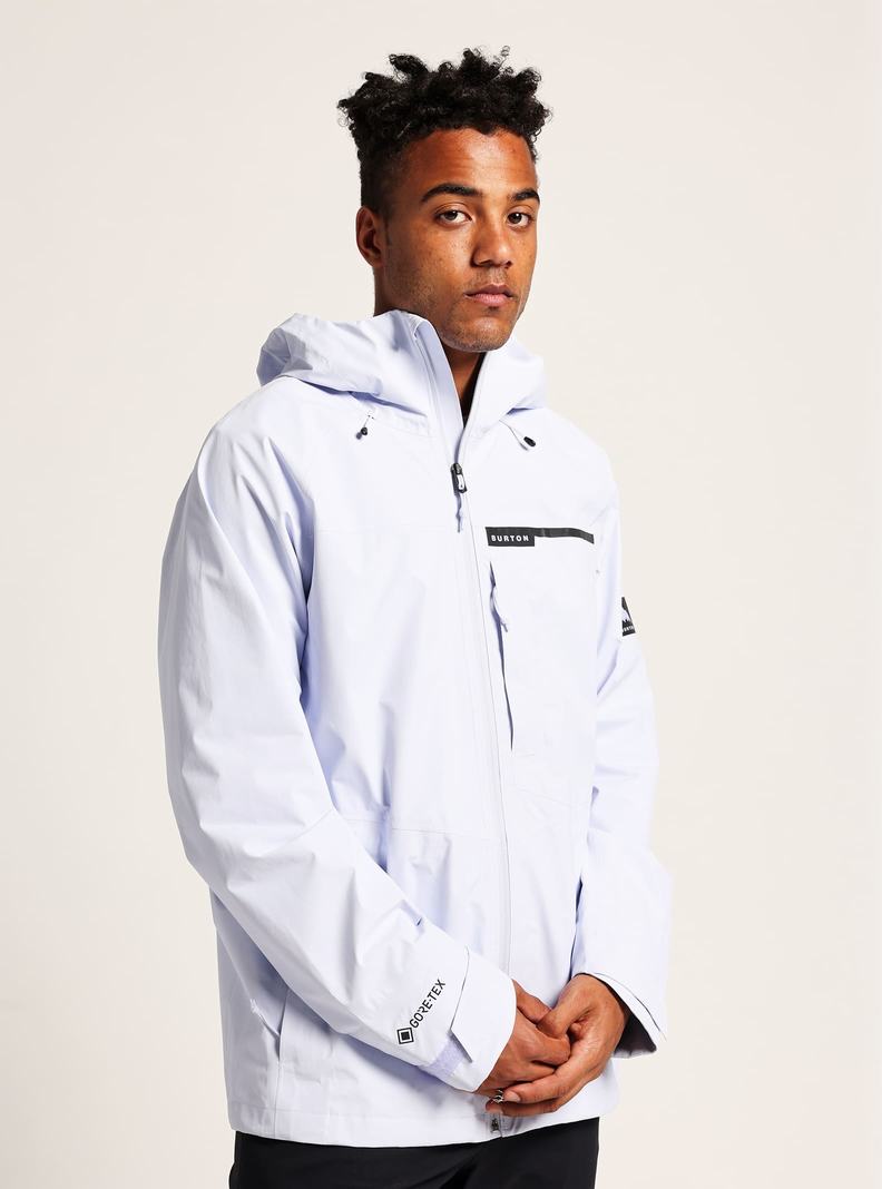 Burton Veridry GORE-TEX 2L Rain Zimní Bunda Panske Biele | 46780-ZNFJ