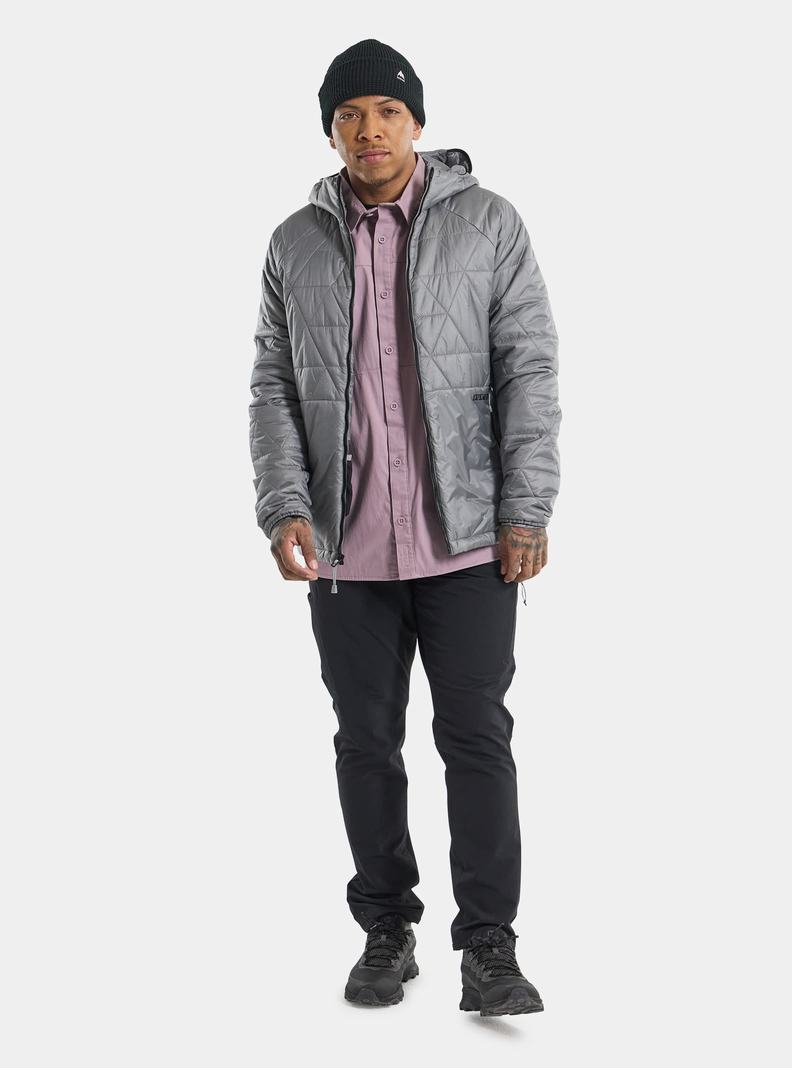 Burton Versatile Heat S Kapucňou Syntetická Insulated Zimní Bunda Panske Siva | 27056-MDFA