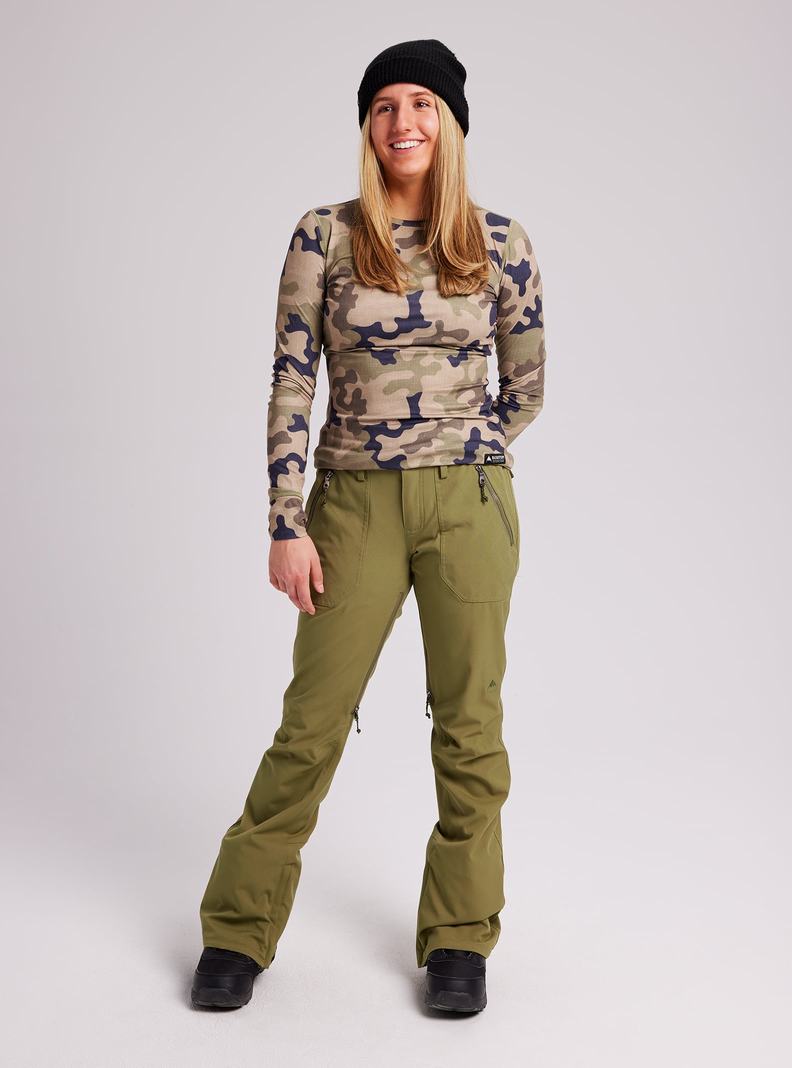 Burton Vida Snowboardove Nohavice Damske Olivovo Zelená | 67394-DCSA