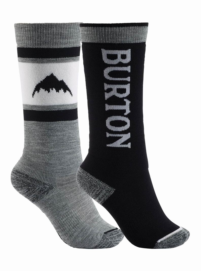 Burton Weekend Midweight (2 Pack) Snowboardové Ponožky Detske Čierne | 98240-ZKJS