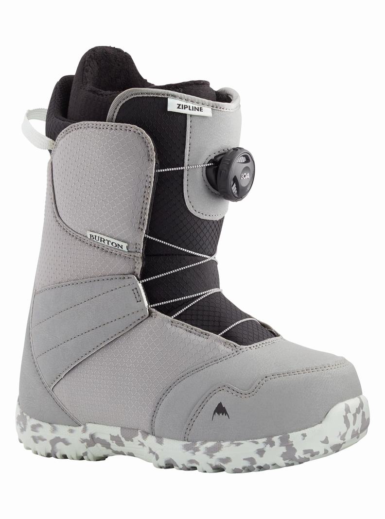 Burton Zipline BOA® Snowboardové Topánky Detske Siva | 71935-ERCG