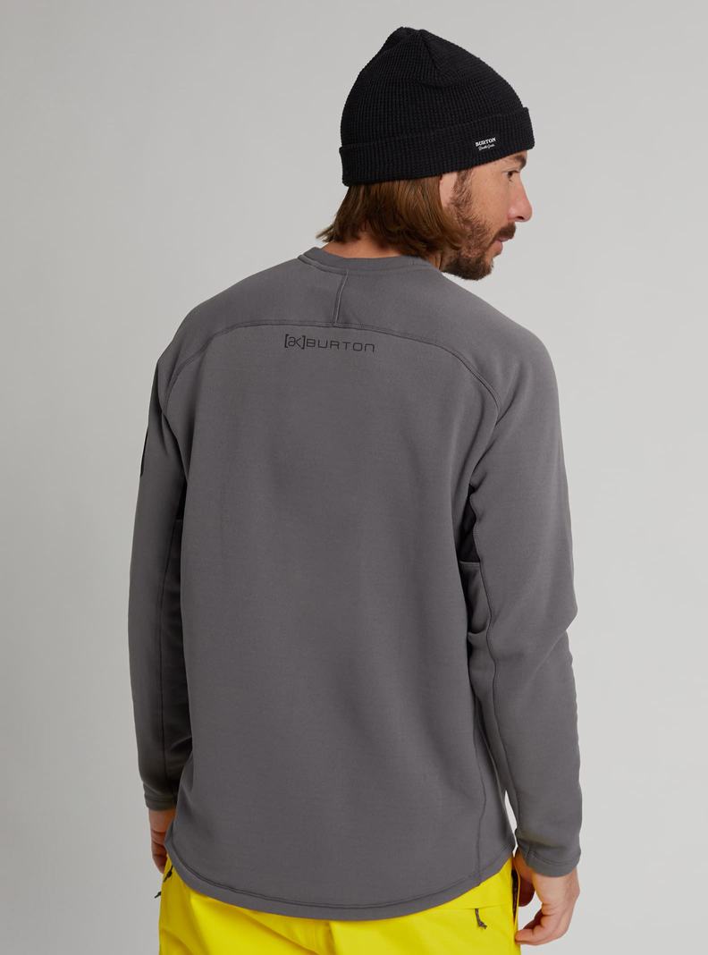 Burton [ak] Baker Power Stretch® Fleece Crewneck Mikina Panske Tmavo Siva | 30126-JWZL