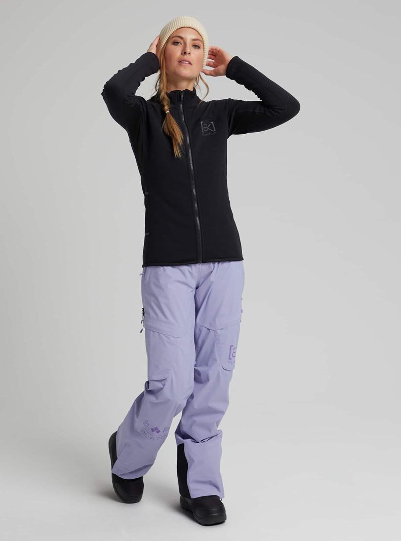 Burton [ak] Baker Power Stretch® Full-Zip Fleece Mikina Damske Čierne | 28143-SQVE