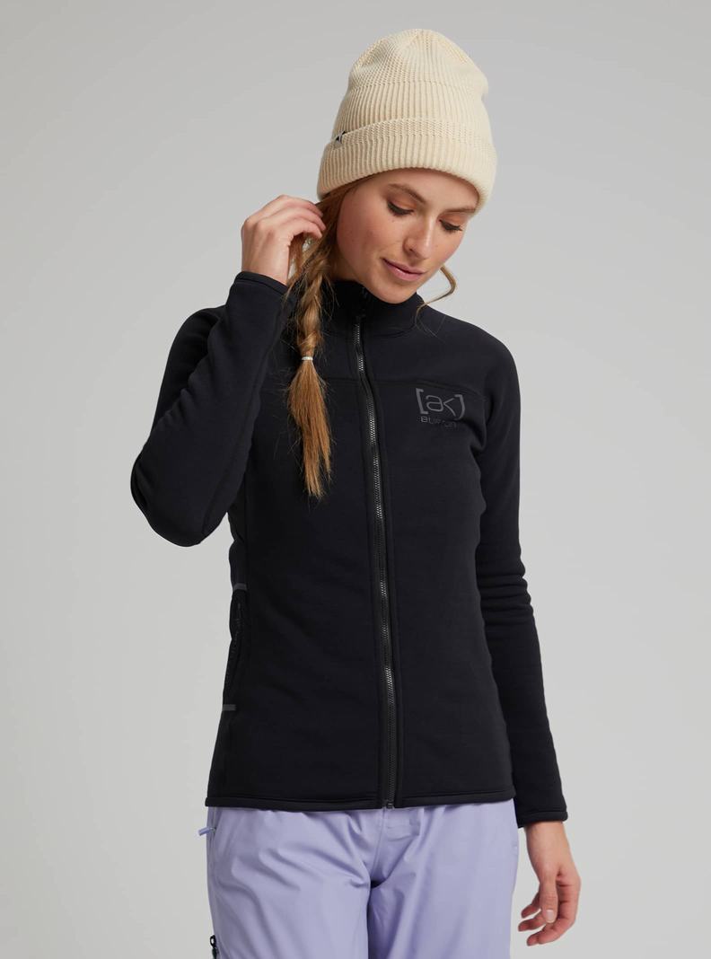 Burton [ak] Baker Power Stretch® Full-Zip Fleece Mikina Damske Čierne | 28143-SQVE