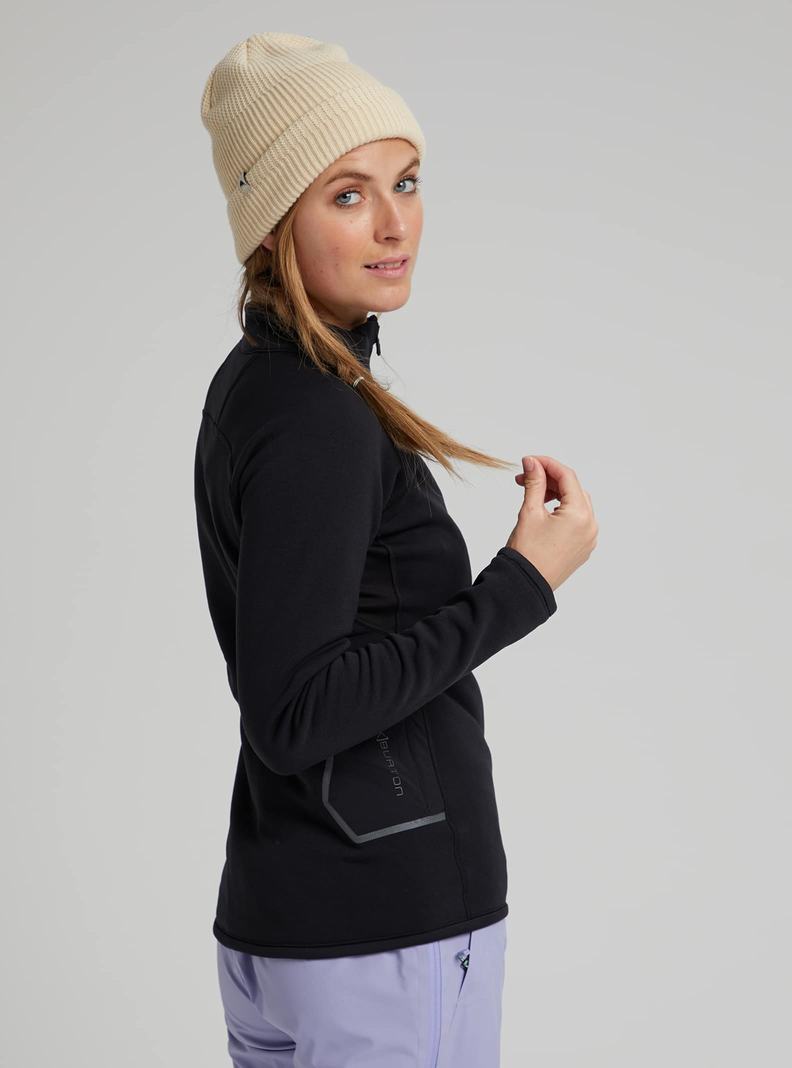 Burton [ak] Baker Power Stretch® Full-Zip Fleece Mikina Damske Čierne | 28143-SQVE