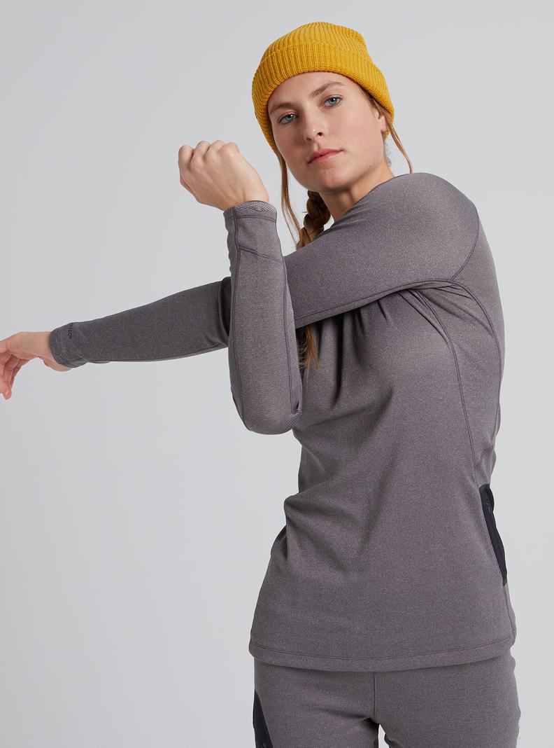 Burton [ak] Baker Power Vlna™ Crewneck Termoprádlo Damske Tmavo Siva | 10943-LDSM