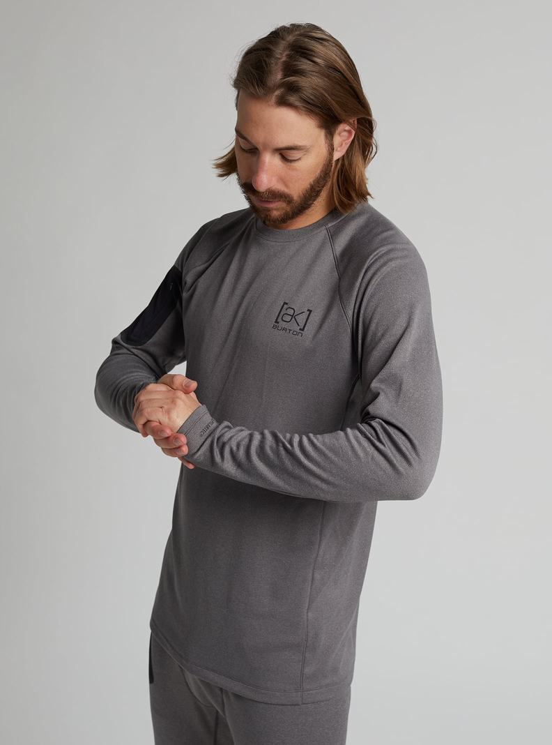 Burton [ak] Baker Power Vlna™ Crewneck Termoprádlo Panske Tmavo Siva | 98347-ZMLT