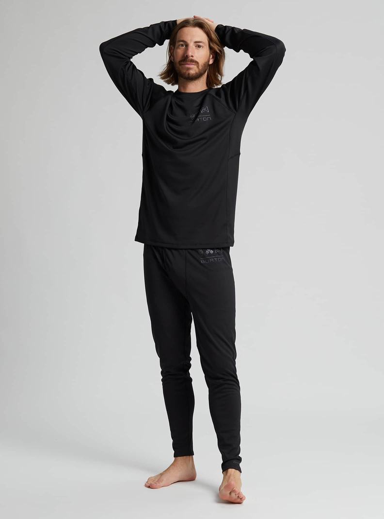 Burton [ak] Helium Power Grid™ Crewneck Termoprádlo Panske Čierne | 23489-FWTL