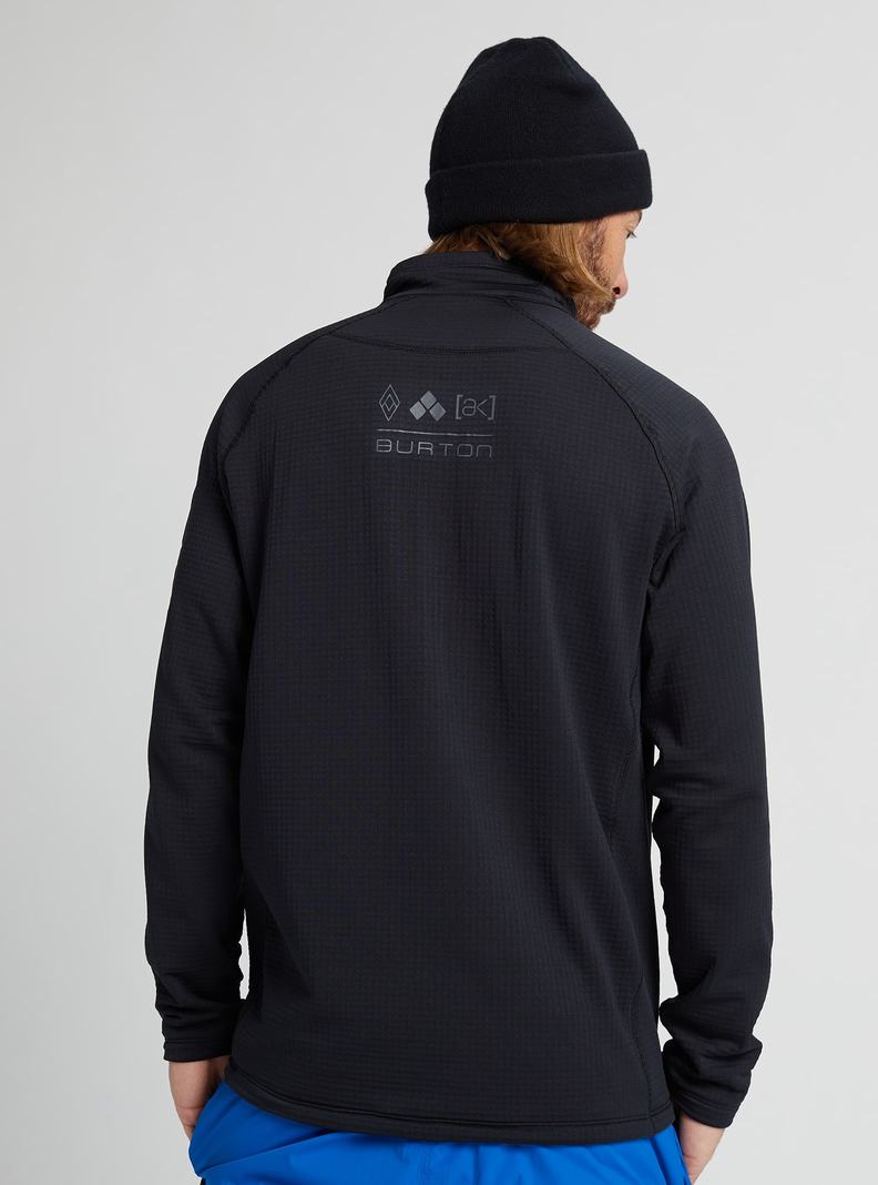 Burton [ak] Helium Power Grid™ Half-Zip Fleece Mikina Panske Čierne | 18359-ESML