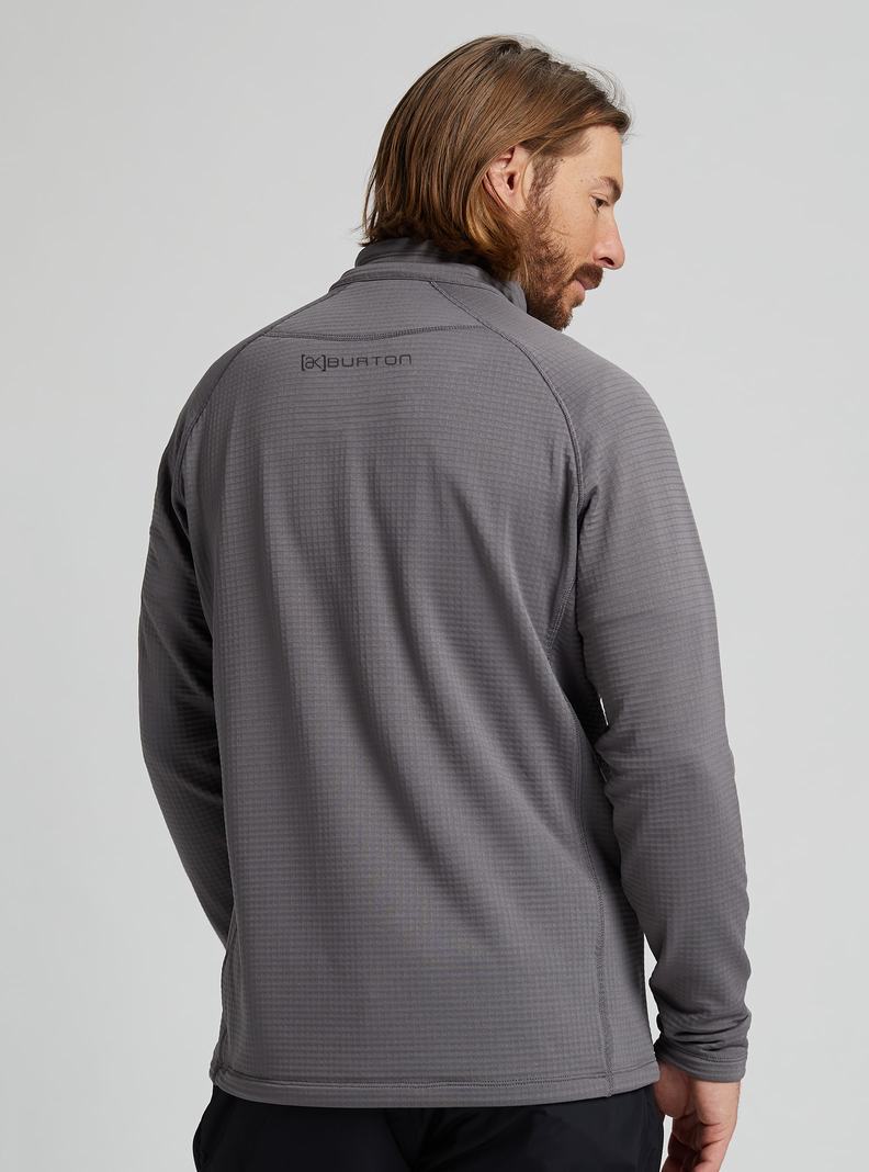 Burton [ak] Helium Power Grid™ Half-Zip Fleece Mikina Panske Tmavo Siva | 37259-PSBY