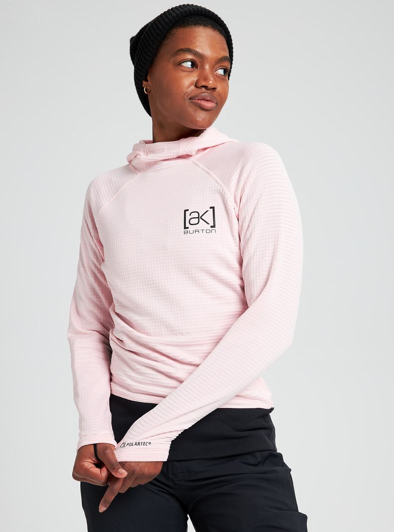Burton [ak] Helium Power Grid™ Pullover Fleece Mikina Damske Ruzove | 54026-WCFQ