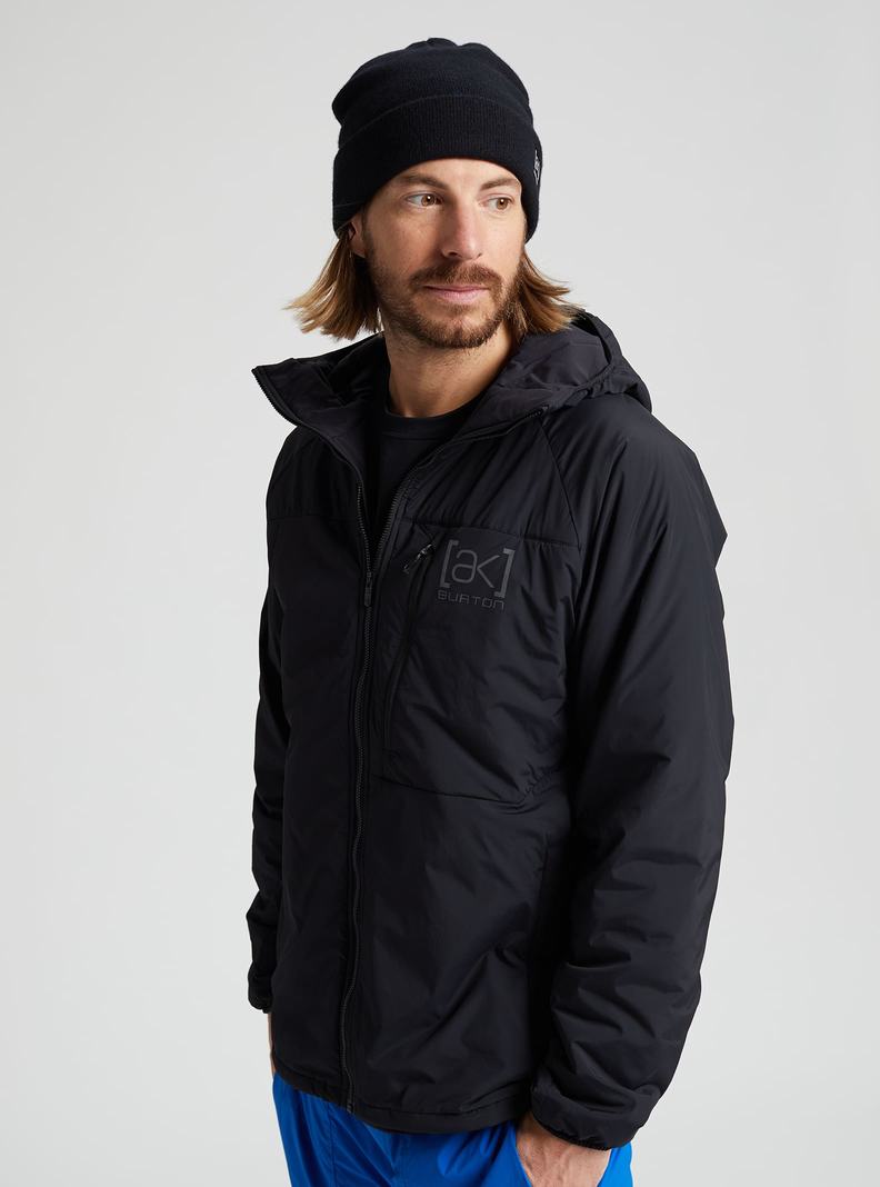 Burton [ak] Helium S Kapucňou Stretch Insulated Zimní Bunda Panske Čierne | 46138-ASBD