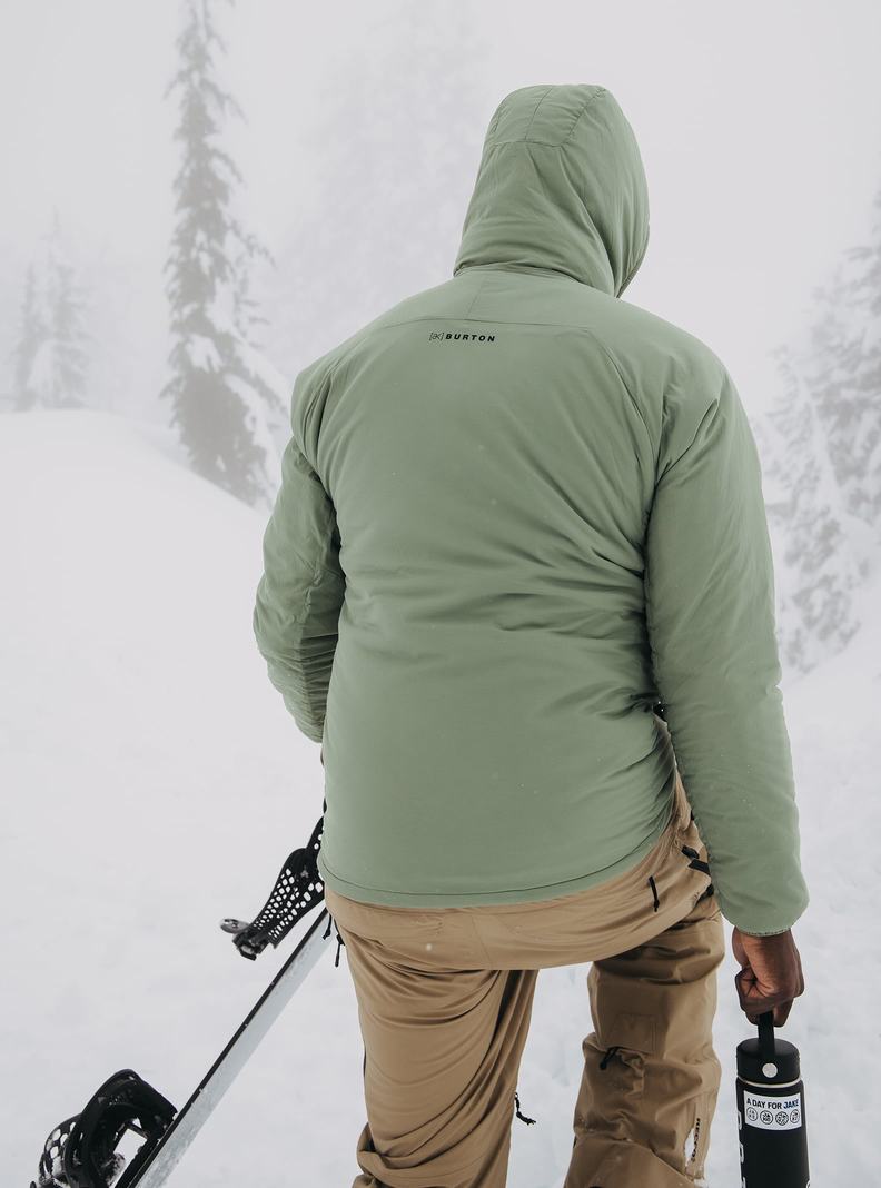 Burton [ak] Helium S Kapucňou Stretch Insulated Zimní Bunda Panske Zelene | 63798-EBIJ