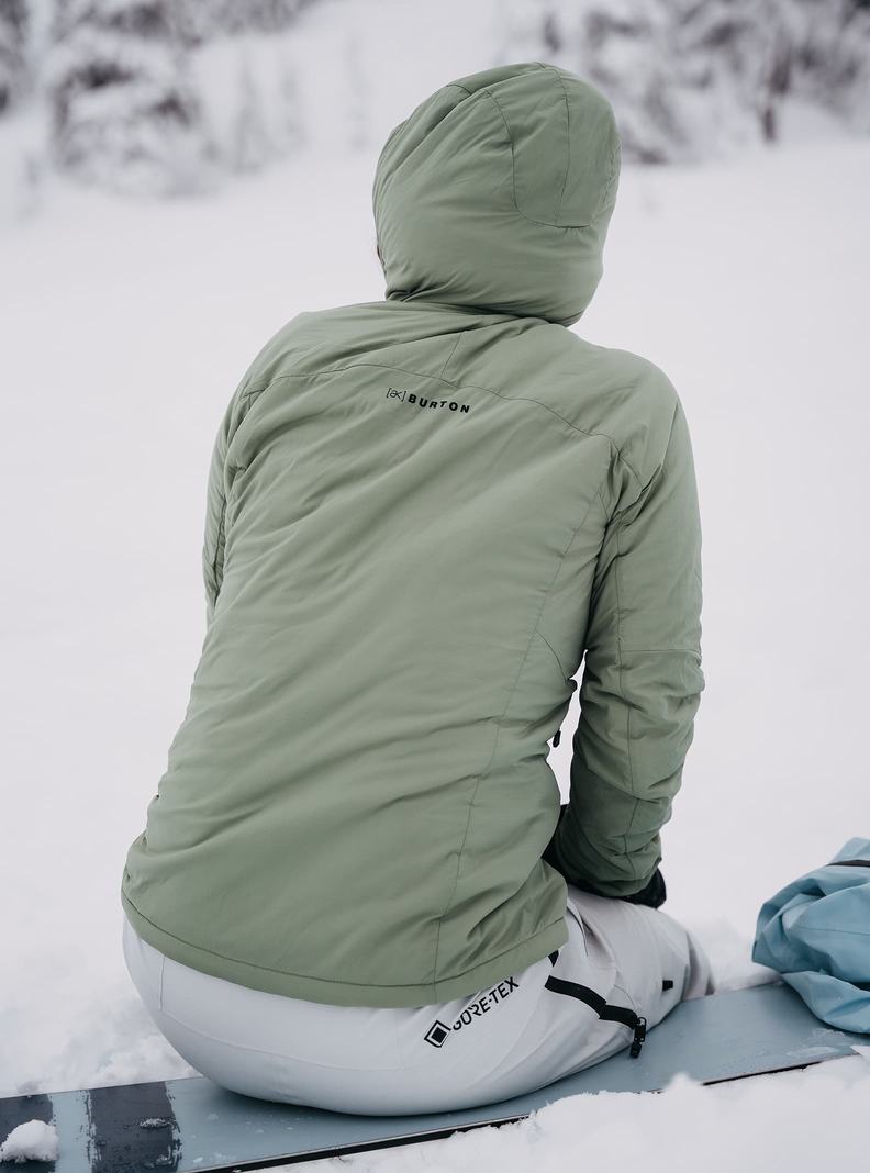 Burton [ak] Helium S Kapucňou Stretch Insulated Zimní Bunda Damske Zelene | 85709-SQKY