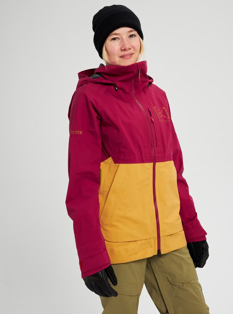 Burton [ak] Kimmy GORE-TEX 3L Stretch Zimní Bunda Damske Hnede Nachový Žlté | 03129-OIAF