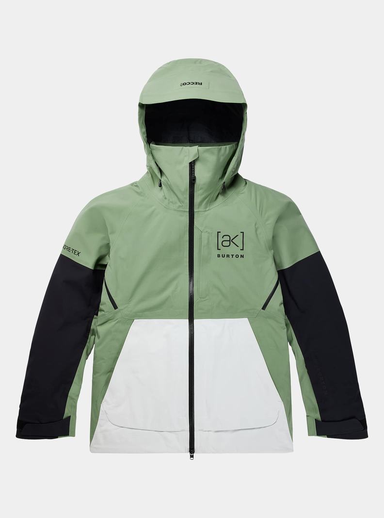 Burton [ak] Kimmy GORE-TEX 3L Stretch Zimní Bunda Damske Zelene Biele Čierne | 67825-XYFL