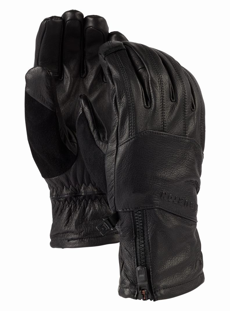 Burton [ak] Kozene Tech Rukavice Panske Čierne | 91278-OILR