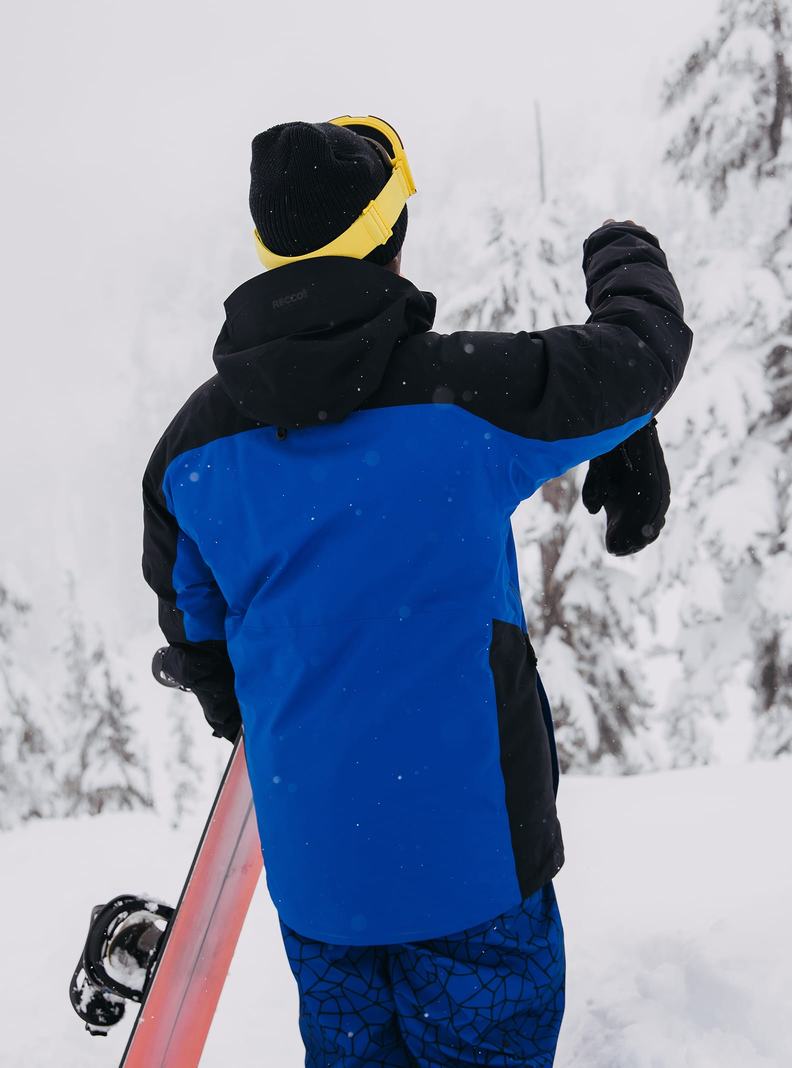 Burton [ak] LZ GORE‑TEX Down 2L Zimní Bunda Panske Modre Čierne | 61584-ZLBN