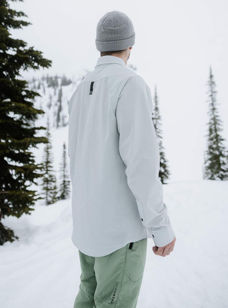 Burton [ak] Slats Long Sleeve Košele Panske Siva | 53709-WEBI