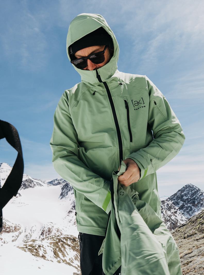 Burton [ak] Softshell Zimní Bunda Panske Zelene | 90417-KRCW