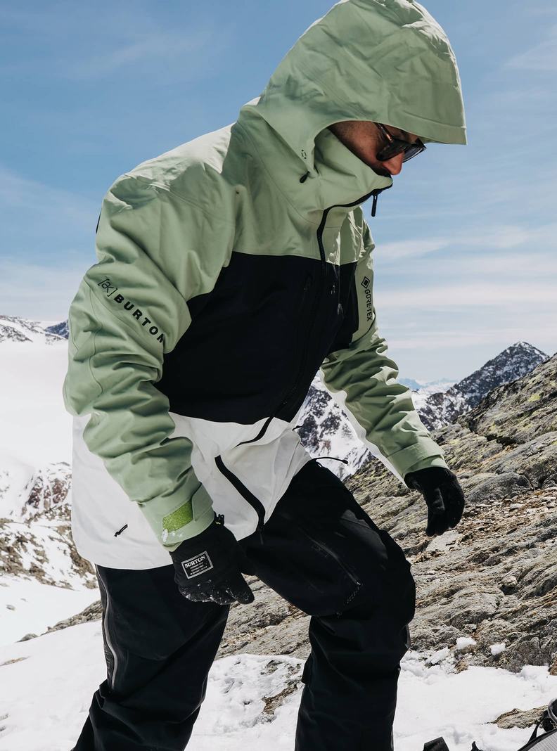 Burton [ak] Swash GORE‑TEX 2L Zimní Bunda Panske Zelene Biele Čierne | 78564-ABEF