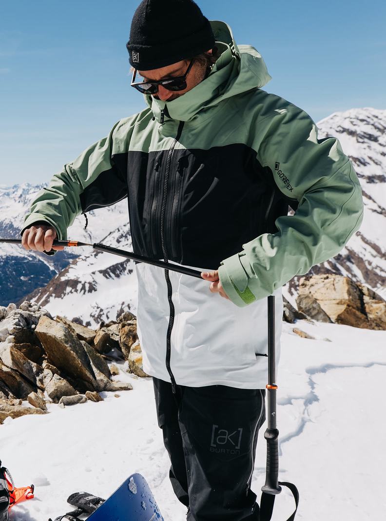 Burton [ak] Swash GORE‑TEX 2L Zimní Bunda Panske Zelene Biele Čierne | 78564-ABEF