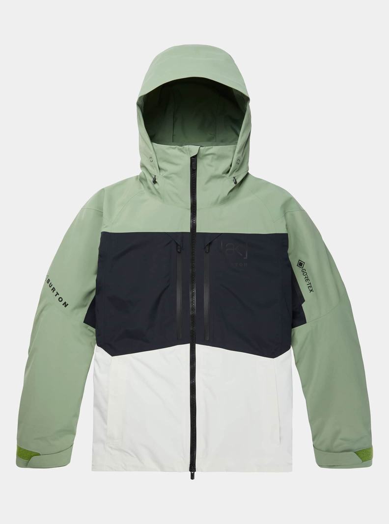 Burton [ak] Swash GORE‑TEX 2L Zimní Bunda Panske Zelene Biele Čierne | 78564-ABEF