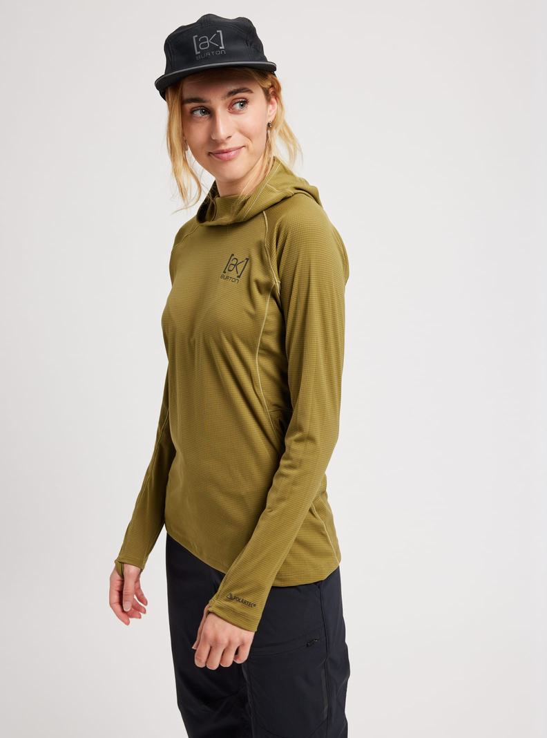 Burton [ak] System Mikina Damske Olivovo Zelená | 37681-UGOM